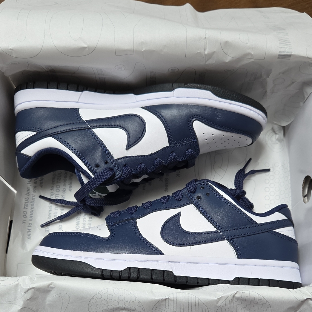 Nike Navy Blue and White Sneakers